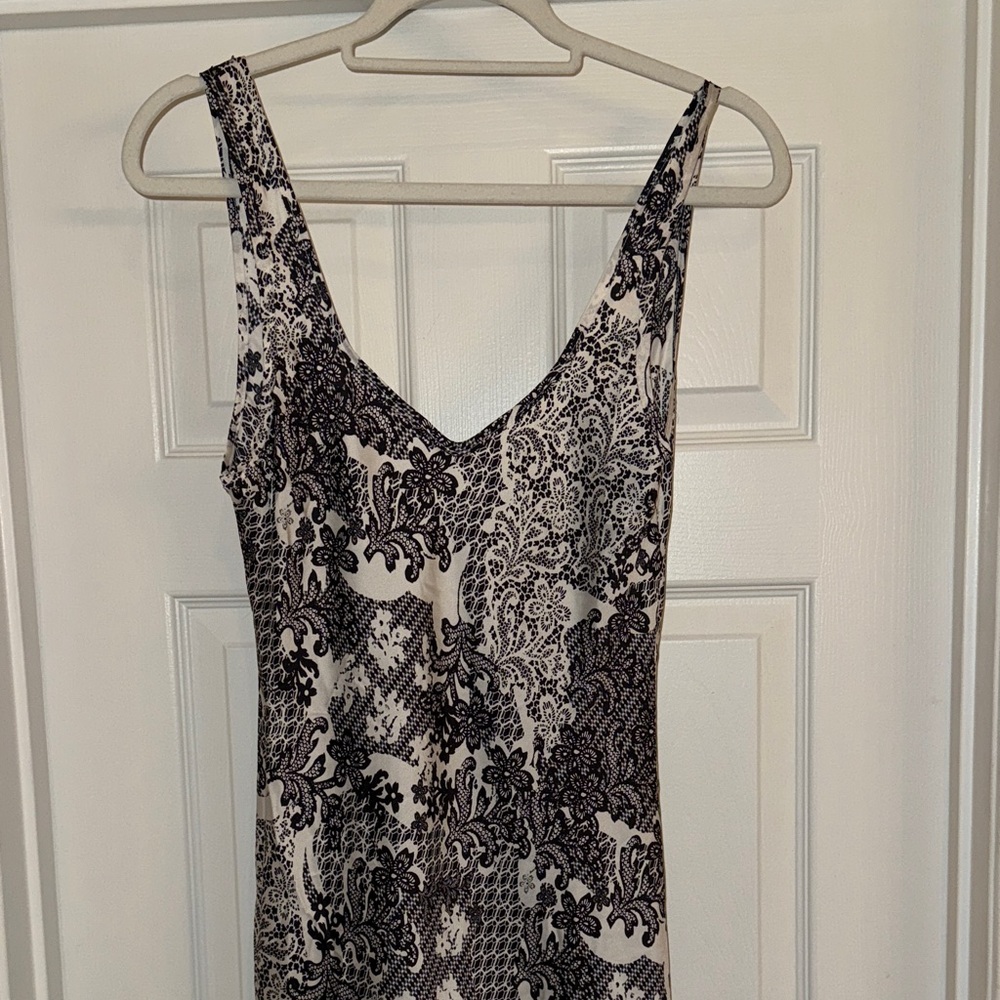 Free People Monochrome Lace Print Dress